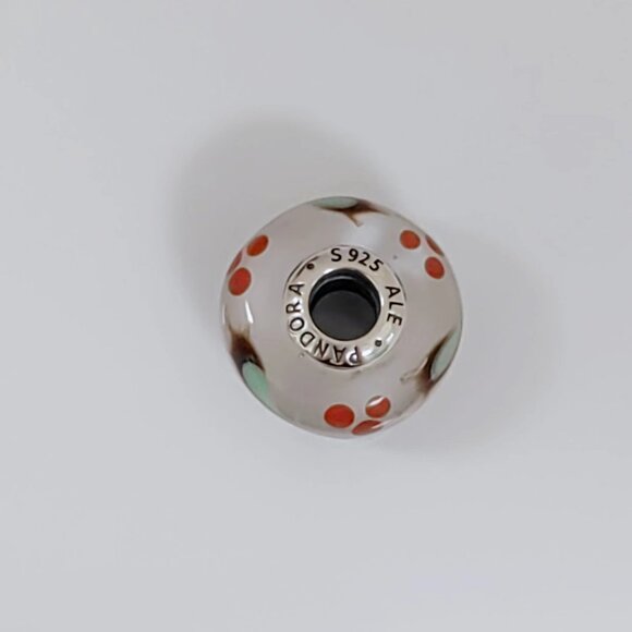 Pandora Christmas Holly Murano Glass Charm Bead with box - Picture 4 of 4